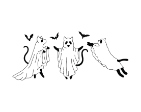 Three Ghost Cats